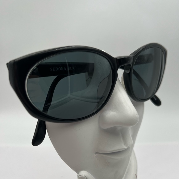 Vintage Suncatchers Sedona Black Oval Sunglasses Frames - Picture 2 of 6